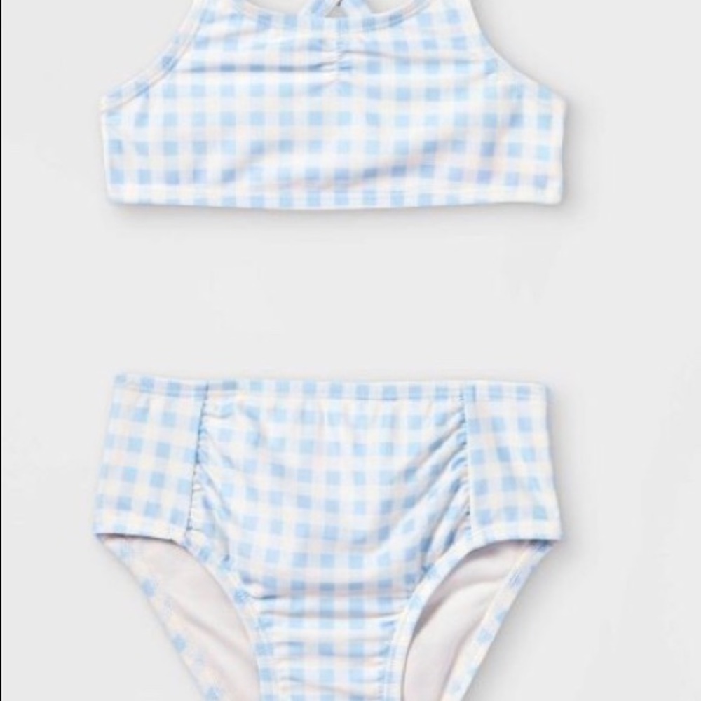 Toddler Girls' 2pc Gingham Check Print Bikini